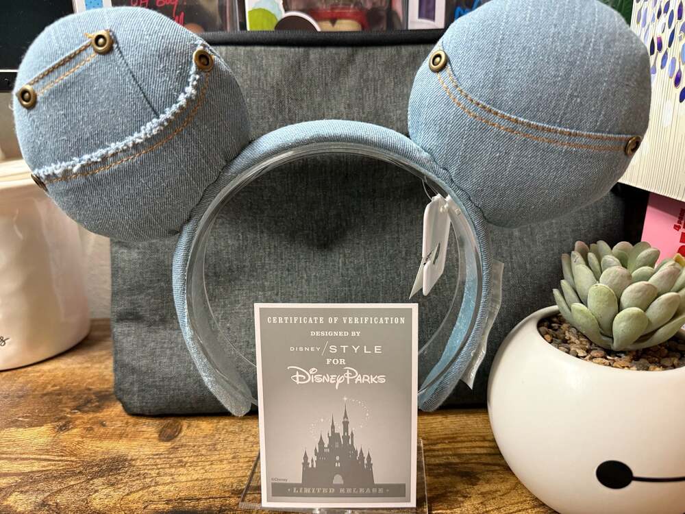 Disney Style Mickey Mouse Denim Ear Headband - Limited Release